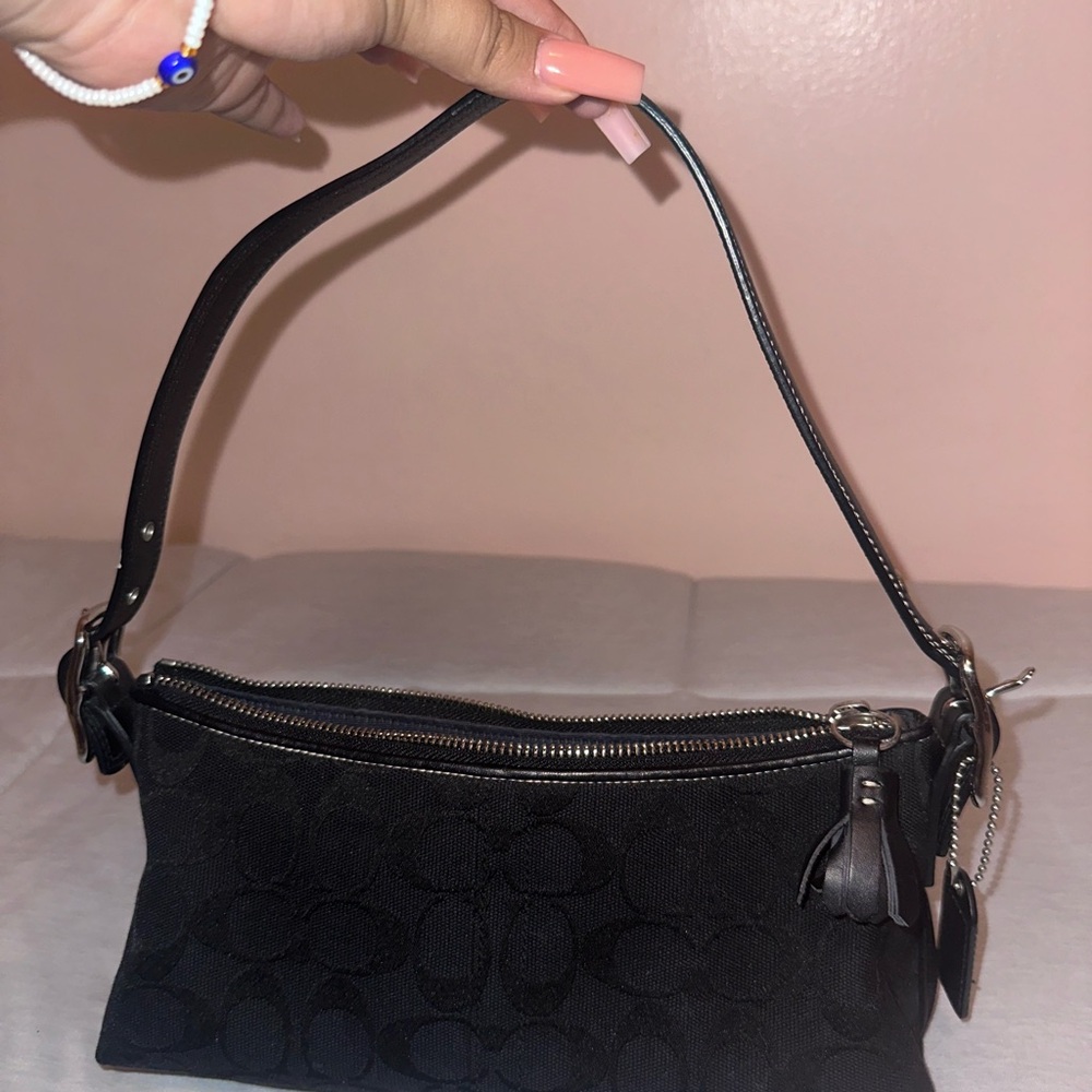 Coach Black Signature Shoulder Bag